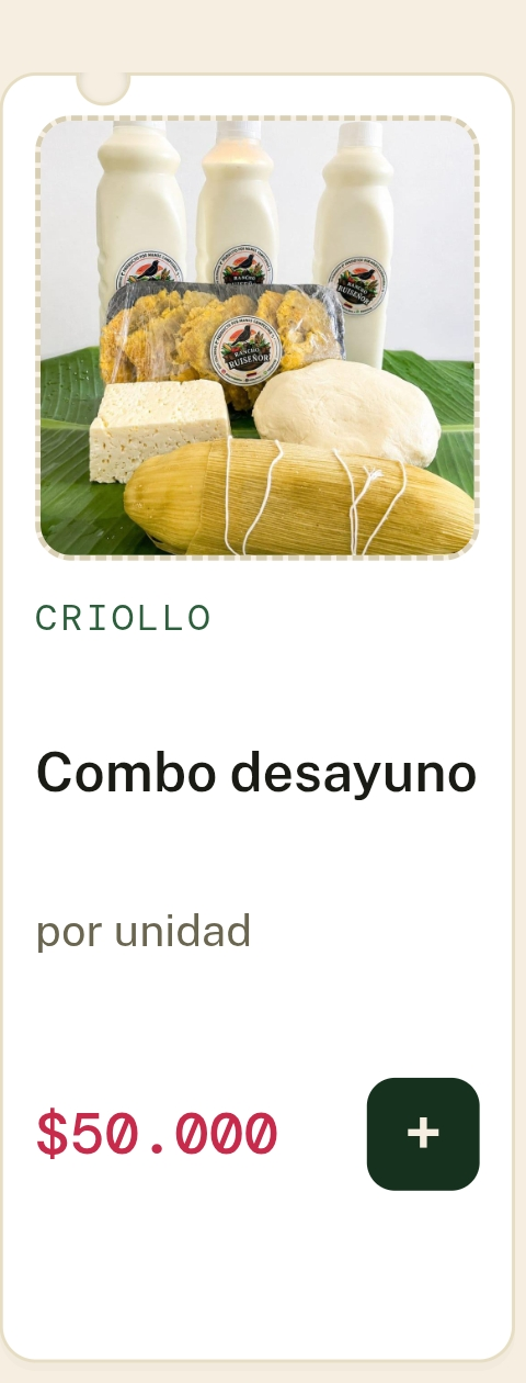 Producto con el botón de agregar